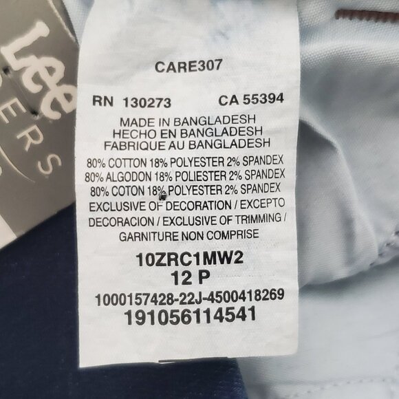 Lee Riders Indigo Blue Pull-On Stretchy Boot Cut Jeans NEW NWT Size 12P - Picture 10 of 13